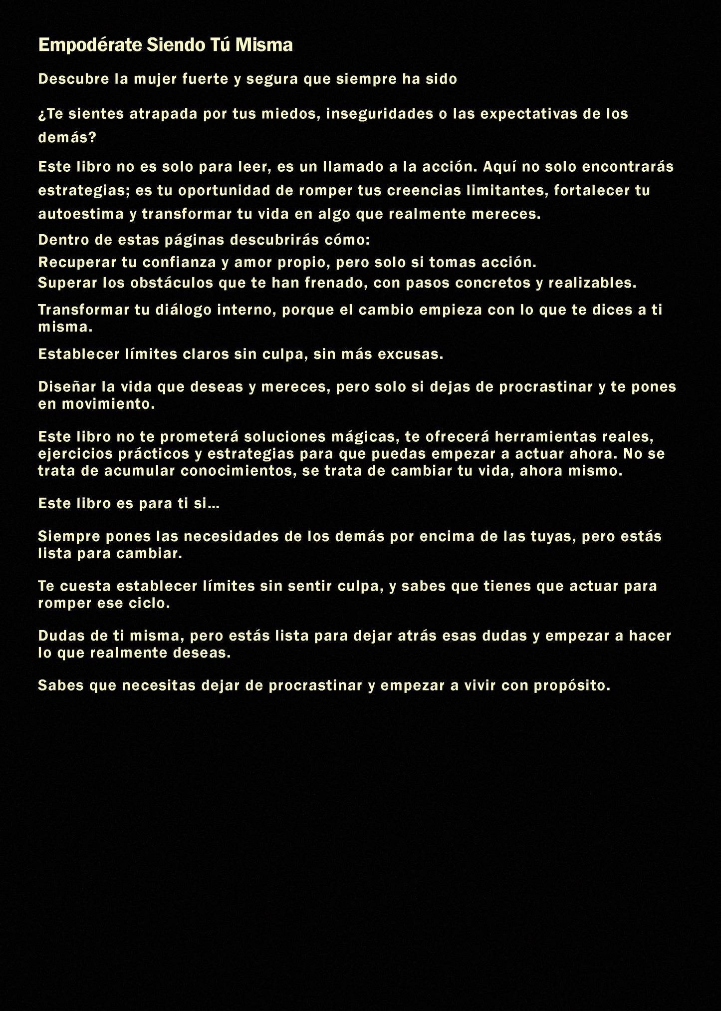 Empodérate Siendo Tú Misma - Libro electrónico en PDF